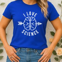 I Love Science Brain Womens T-Shirt