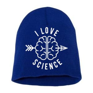 I Love Science Brain Short Acrylic Beanie