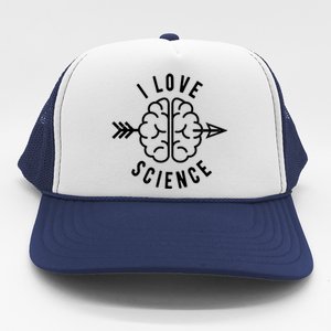 I Love Science Brain Trucker Hat