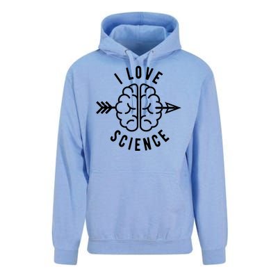 I Love Science Brain Unisex Surf Hoodie