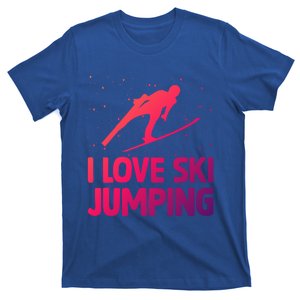 I Love Ski Jumping Winter Sports Ramp Lover SkiJumping Fan Gift T-Shirt