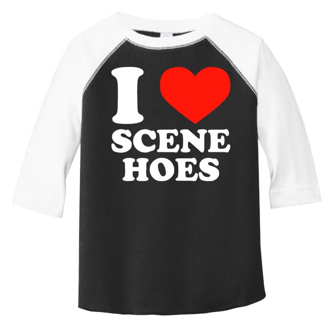 I Love Scene Hoes Funny Heart Hip Hop Cool Sarcastic Humor Toddler Fine Jersey T-Shirt