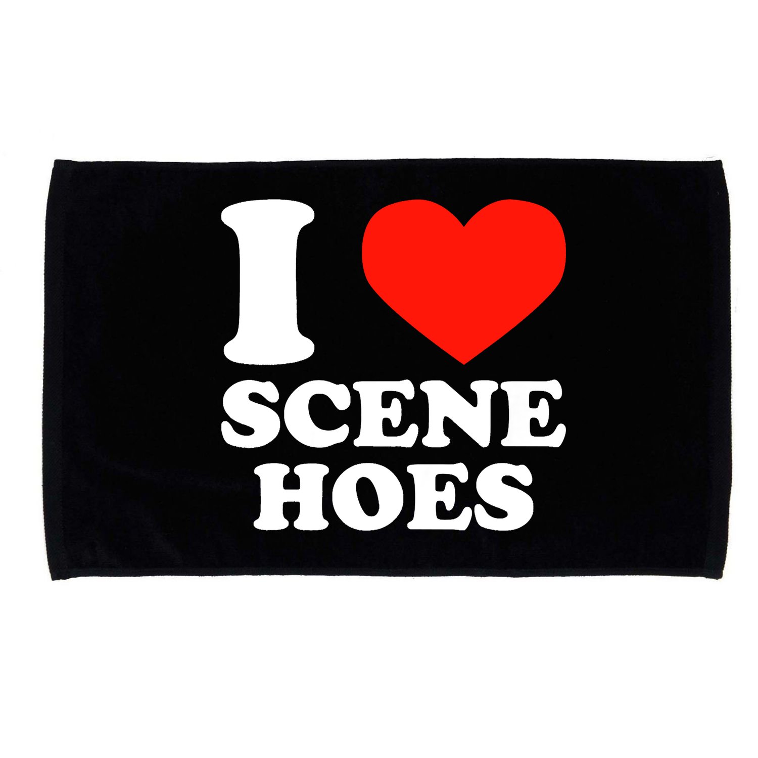 I Love Scene Hoes Funny Heart Hip Hop Cool Sarcastic Humor Microfiber Hand Towel