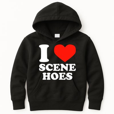 I Love Scene Hoes Funny Heart Hip Hop Cool Sarcastic Humor Kids Hoodie