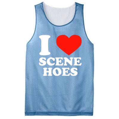 I Love Scene Hoes Funny Heart Hip Hop Cool Sarcastic Humor Mesh Reversible Basketball Jersey Tank