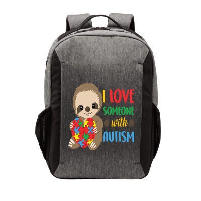 I Love Someone With Autism Cute Sloth Autistic Cool Gift Vector Backpack