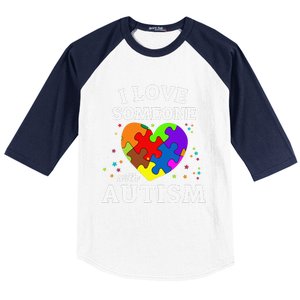 I Love Someone With Autism Baseball Sleeve Shirt