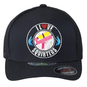 I Love Squirters Funny I Heart Squirters Flexfit Unipanel Trucker Cap