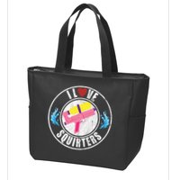 I Love Squirters Funny I Heart Squirters Zip Tote Bag