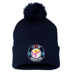 I Love Squirters Funny I Heart Squirters Pom Pom 12in Knit Beanie