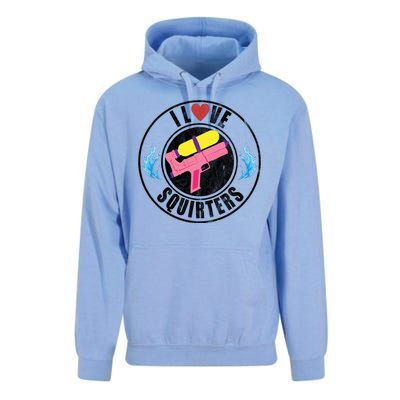 I Love Squirters Funny I Heart Squirters Unisex Surf Hoodie