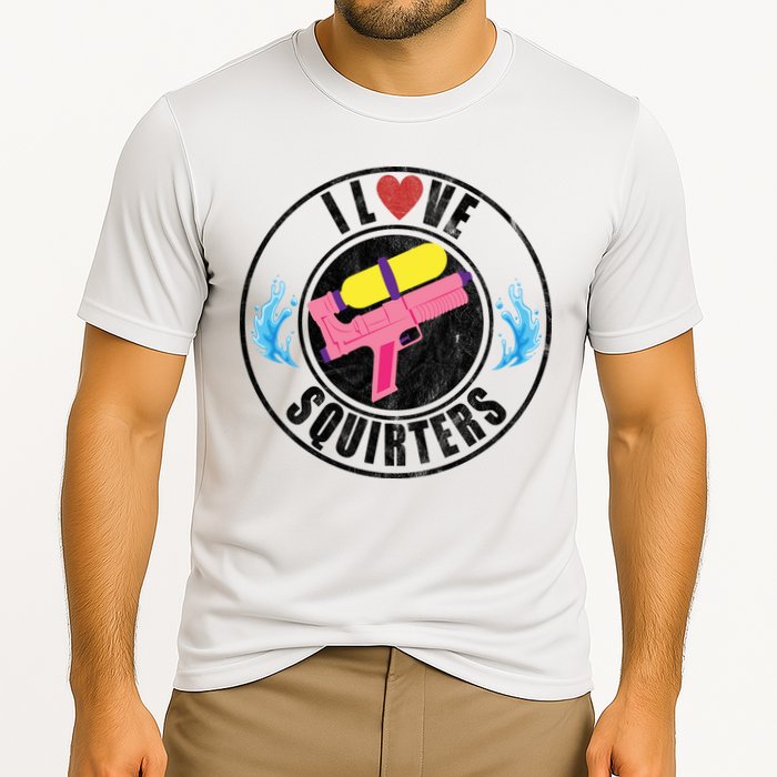 I Love Squirters Funny I Heart Squirters Cooling Performance Crew T-Shirt