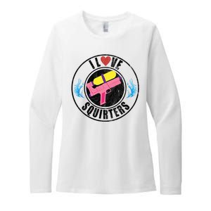 I Love Squirters Funny I Heart Squirters Womens CVC Long Sleeve Shirt