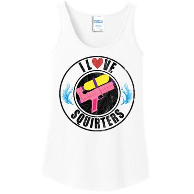 I Love Squirters Funny I Heart Squirters Ladies Essential Tank