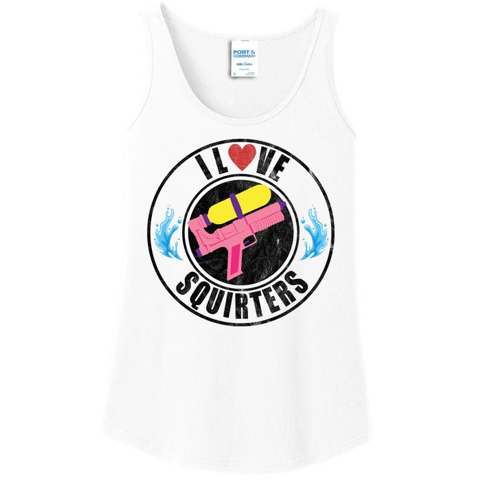 I Love Squirters Funny I Heart Squirters Ladies Essential Tank