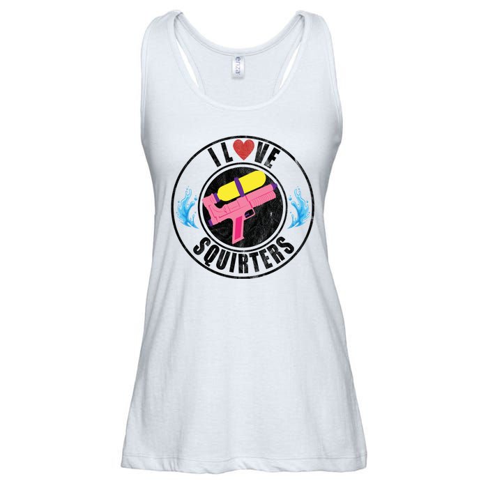 I Love Squirters Funny I Heart Squirters Ladies Essential Flowy Tank