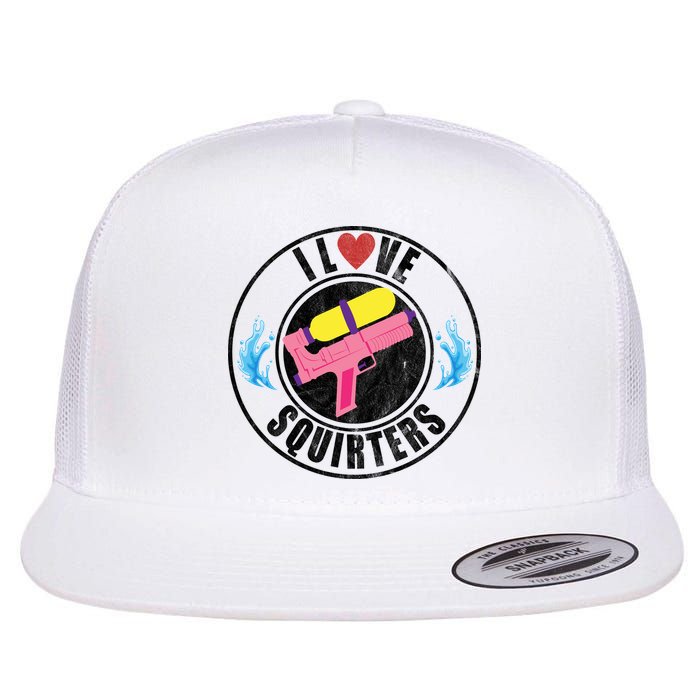 I Love Squirters Funny I Heart Squirters Flatbill Hat