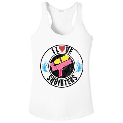 I Love Squirters Funny I Heart Squirters Ladies PosiCharge Competitor Racerback Tank