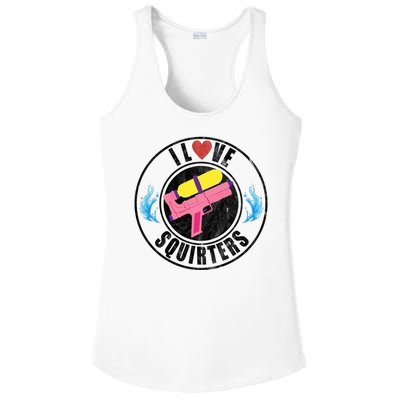 I Love Squirters Funny I Heart Squirters Ladies PosiCharge Competitor Racerback Tank