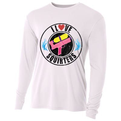 I Love Squirters Funny I Heart Squirters Cooling Performance Long Sleeve Crew