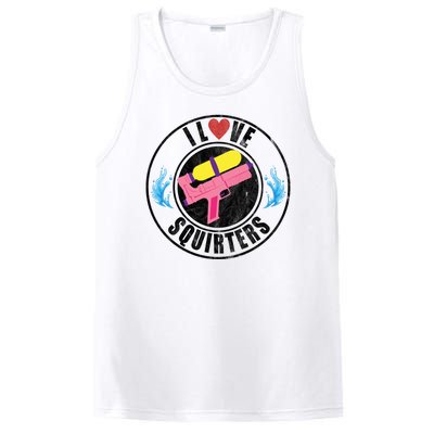 I Love Squirters Funny I Heart Squirters PosiCharge Competitor Tank