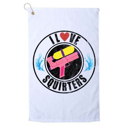 I Love Squirters Funny I Heart Squirters Golf Towel
