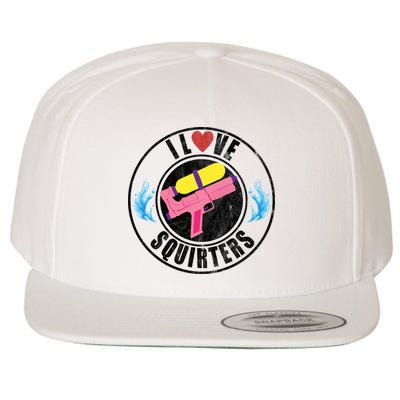 I Love Squirters Funny I Heart Squirters Wool Snapback Cap