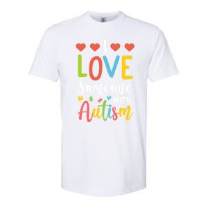 I Love Someone With Autism Aspergers Syndrome Disorders Cute Gift Softstyle CVC T-Shirt