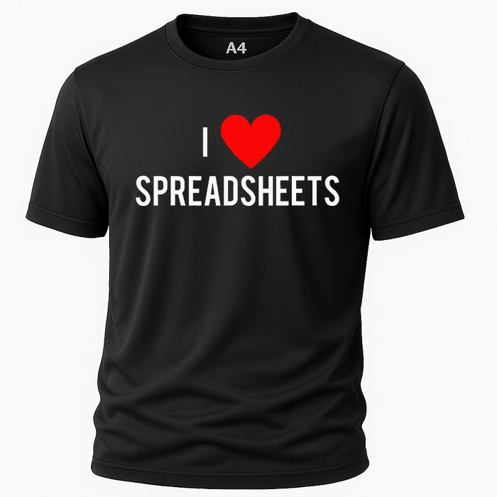 I love spreadsheets. With a heart Cooling Performance Crew T-Shirt