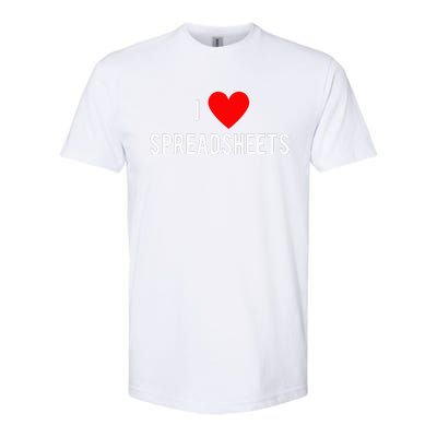 I love spreadsheets. With a heart Softstyle® CVC T-Shirt