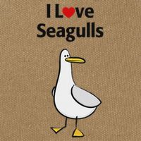 I Love Seagulls Cotton Canvas Backpack