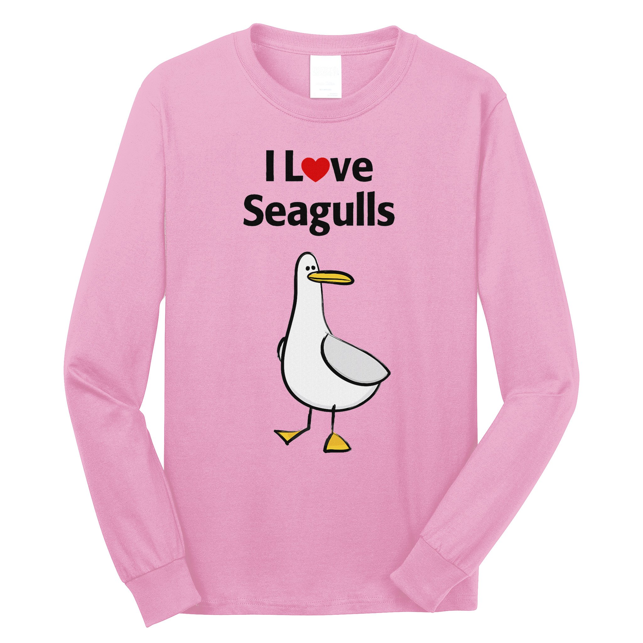 I Love Seagulls Long Sleeve Shirt