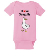 I Love Seagulls Baby Bodysuit