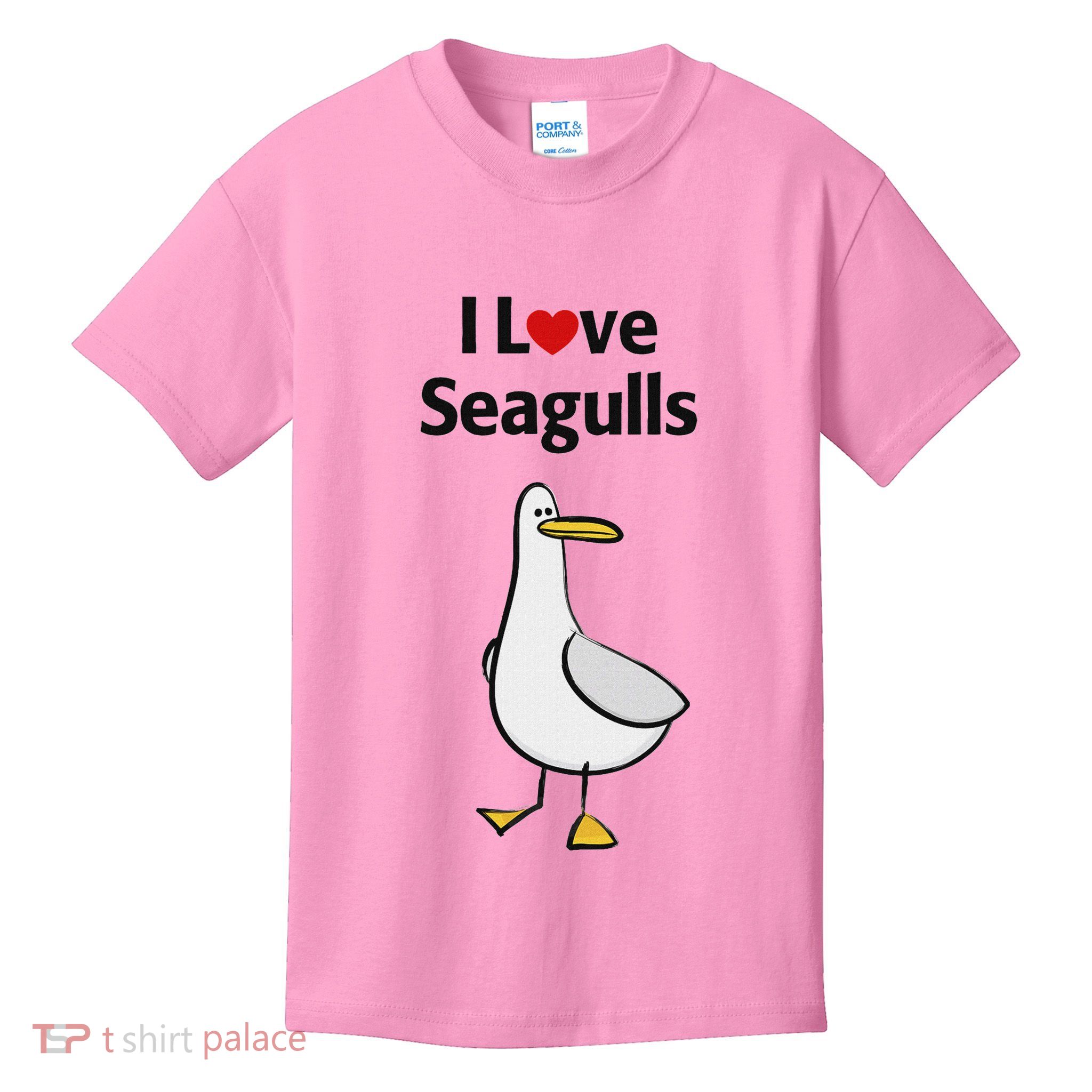 I Love Seagulls Kids T-Shirt
