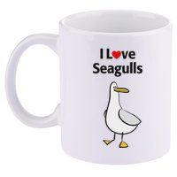 I Love Seagulls 11oz C Handle Ceramic Mug