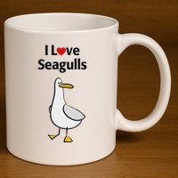 I Love Seagulls 11oz C Handle Ceramic Mug