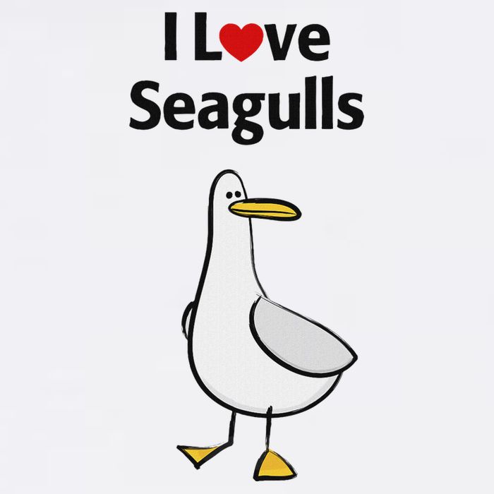 I Love Seagulls 11oz C Handle Ceramic Mug