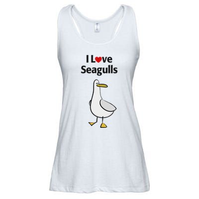 I Love Seagulls Ladies Essential Flowy Tank
