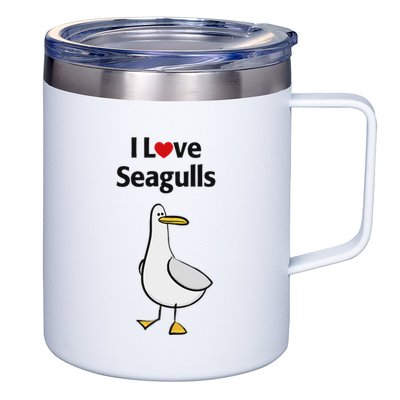 I Love Seagulls 12oz Stainless Steel Coffee Mug