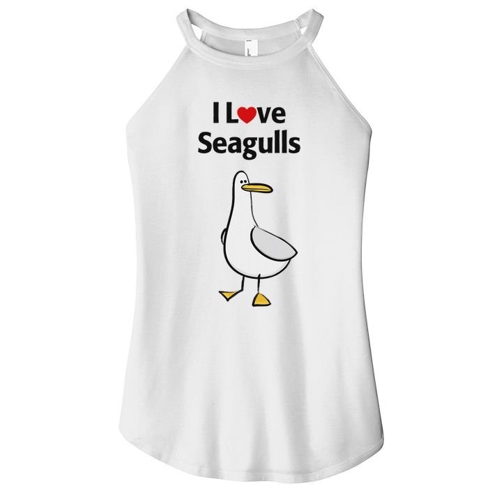 I Love Seagulls Women's Perfect Tri Rocker Tank
