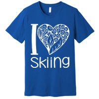 I Love Skiing For Ski Lovers Gift Premium T-Shirt