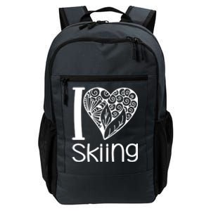 I Love Skiing For Ski Lovers Gift Daily Commute Backpack