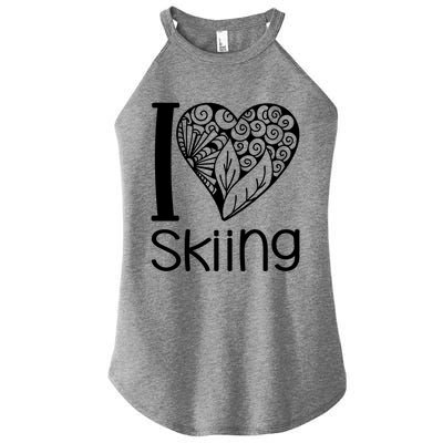 I Love Skiing For Ski Lovers Gift Women’s Perfect Tri Rocker Tank