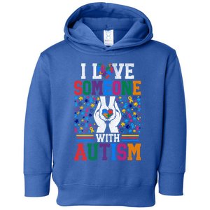 I Love Someone With Autism Autistic Support Gift Toddler Hoodie