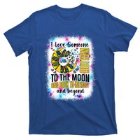 I Love Someone With Autism Moon And Back Support Autism Gift T-Shirt