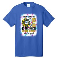 I Love Someone With Autism Moon And Back Support Autism Gift Tall T-Shirt