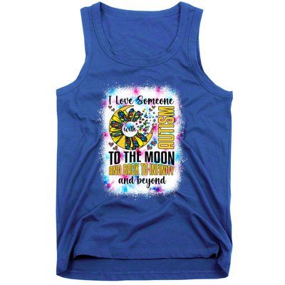 I Love Someone With Autism Moon And Back Support Autism Gift Tank Top