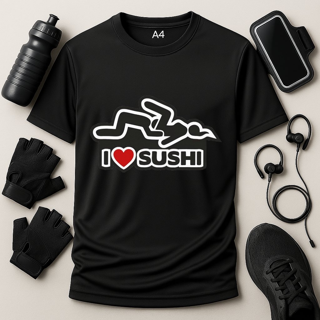 I Love Sushi Dirty Cooling Performance Crew T-Shirt
