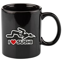 I Love Sushi Dirty 11oz C Handle Ceramic Mug