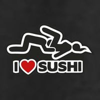 I Love Sushi Dirty 11oz C Handle Ceramic Mug
